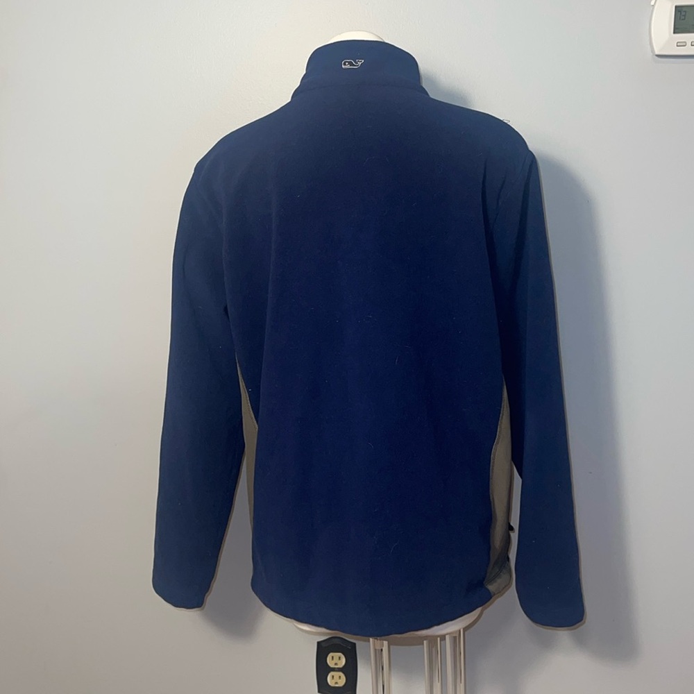 Vineyard Vines men’s fleece long sleeve zip up jacket. Medium. Blue and gray - Picture 4 of 10